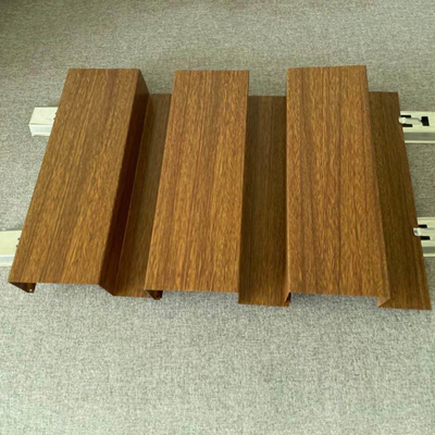 Rivestimento di legno del grano di G della striscia del soffitto di larghezza di alluminio lineare della striscia 300mm
