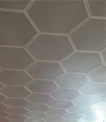 Pannelli per soffitti esagonali normali 404mm pre dipinti di assorbimento acustico