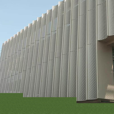 Spolverizzi l'esterno perforato rivestito del pannello ISO14001 del metallo per l'edificio per uffici