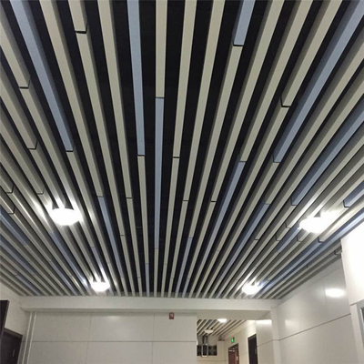 mattonelle a forma di U di alluminio del soffitto del deflettore acustico di GI del soffitto del metallo del deflettore 50X100