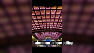 soffitto di un edificio antico in alluminio