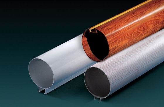 Doghe metalliche tubolari 6063T6 per soffitto, cerchi perforati, deflettore sospeso con scheda colori RAL