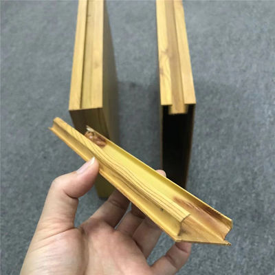 Legno Grain Design Aluminico Metallo soffitto estrusto Box Baffle soffitto