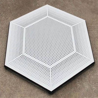 462x462x462x462x462x462 Pannello per soffitto in metallo di alluminio perforato esagonale con colore bianco