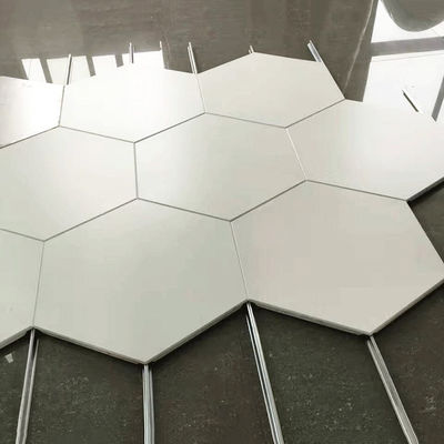 soffitto in metallo di alluminio pannelli di soffitto esagonale 404mm clip in
