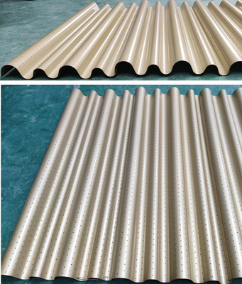 1000x1000 ha ondulato il soffitto di alluminio ondulato ricoprente della polvere spessa del pannello per soffitti 8mm