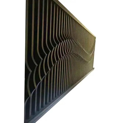 Modello personalizzato per tende da parete per facciate in metallo con deflettore in alluminio estruso