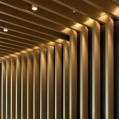 Soffitto del deflettore della metropolitana del quadrato sospeso alluminio per la decorazione del ristorante del centro commerciale