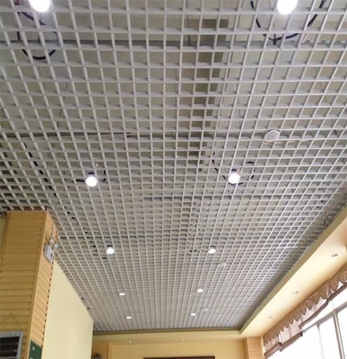 soffitto di alluminio di griglia di 50x50mm per il peso leggero della stazione della metropolitana impermeabile