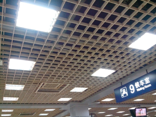 soffitto di alluminio di griglia di 50x50mm per il peso leggero della stazione della metropolitana impermeabile