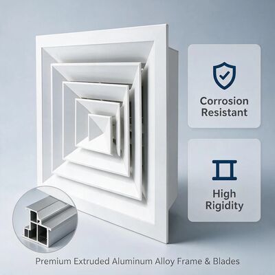 Il diffusore 1100 dell'aria del soffitto dell'alluminio del quadrato rende incombustibile cuoce di superficie finito